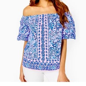 *NWT* Lilly Pulitzer Frankee Off-The-Shoulder top